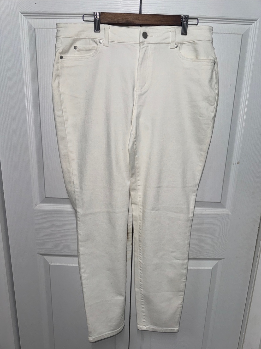 Vince Camuto Cream Skinny Jeans
